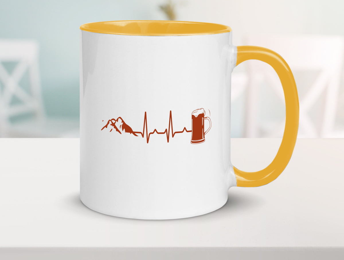 Berge und Bier | Wandern Wanderer Biertrinken Geschenkidee Humor Tasse