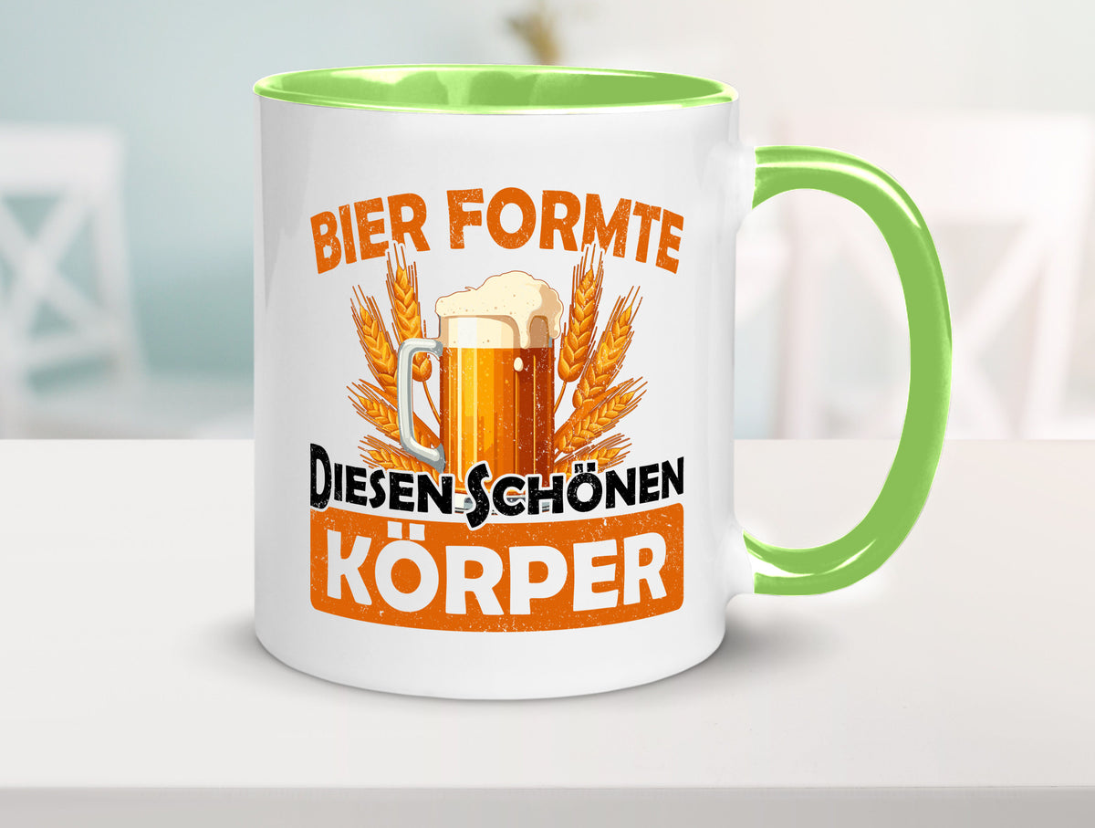 Bier förmte diesen Körper | bierliebhaber v2 Humor Geschenkidee Tasse