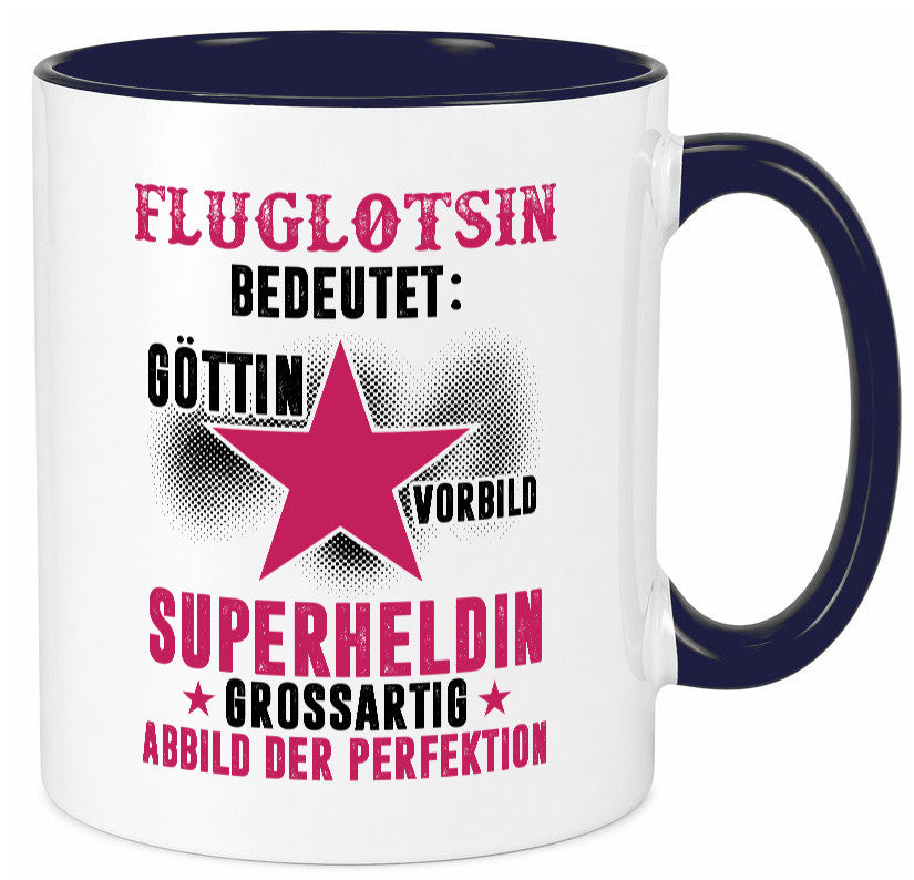 Bedeutung von Fluglotsin | Flughafen Flugverkehr Geschenkidee Humor Tasse