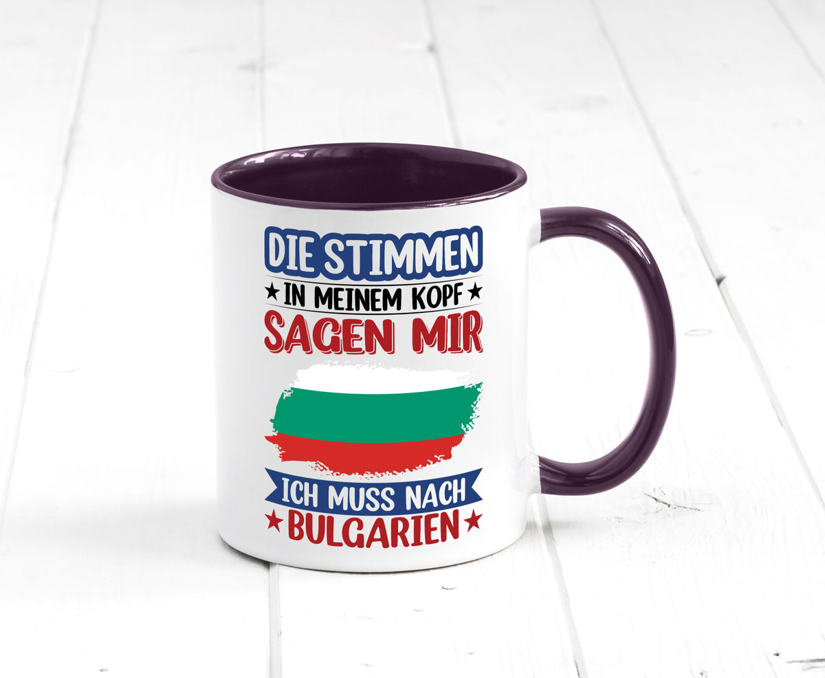 Bulgarien | Urlaub Stimmen in meinem Kopf Traumland Humor Geschenkidee Tasse