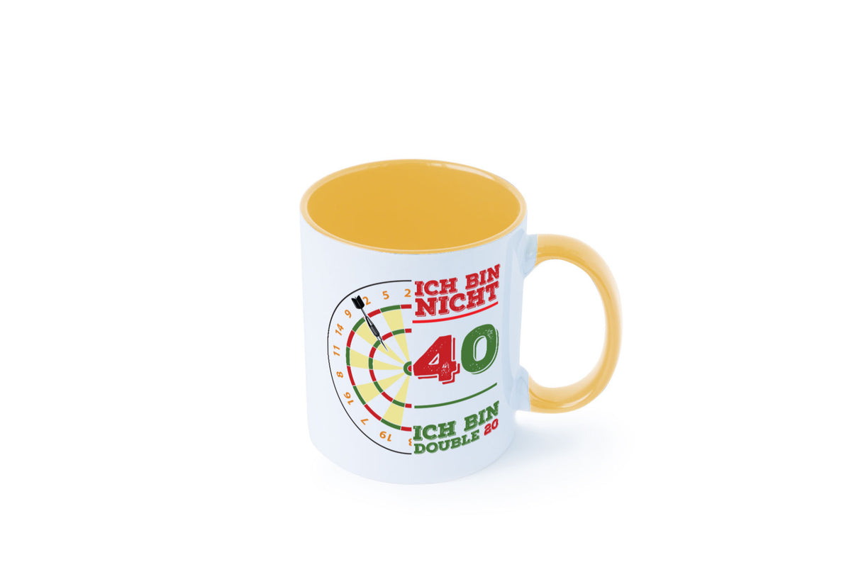 Ich bin nicht 40 double 80 | Dart spieler Geschenkidee Humor Tasse