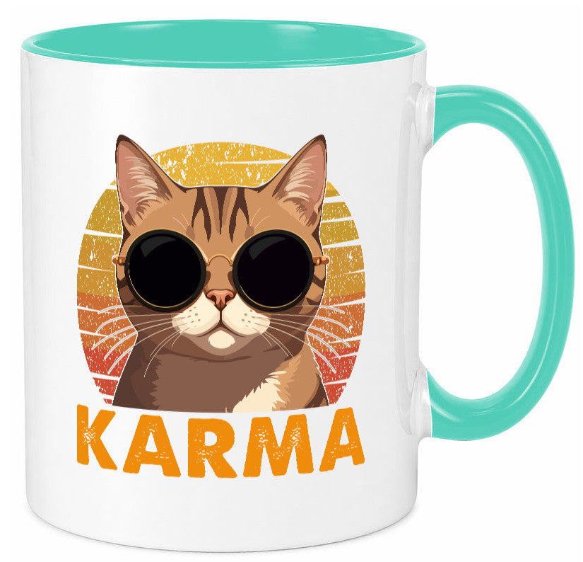 Vintage Katze | Karna Coole lustiger Spruch Geschenk Tierliebhaber Humor Tasse