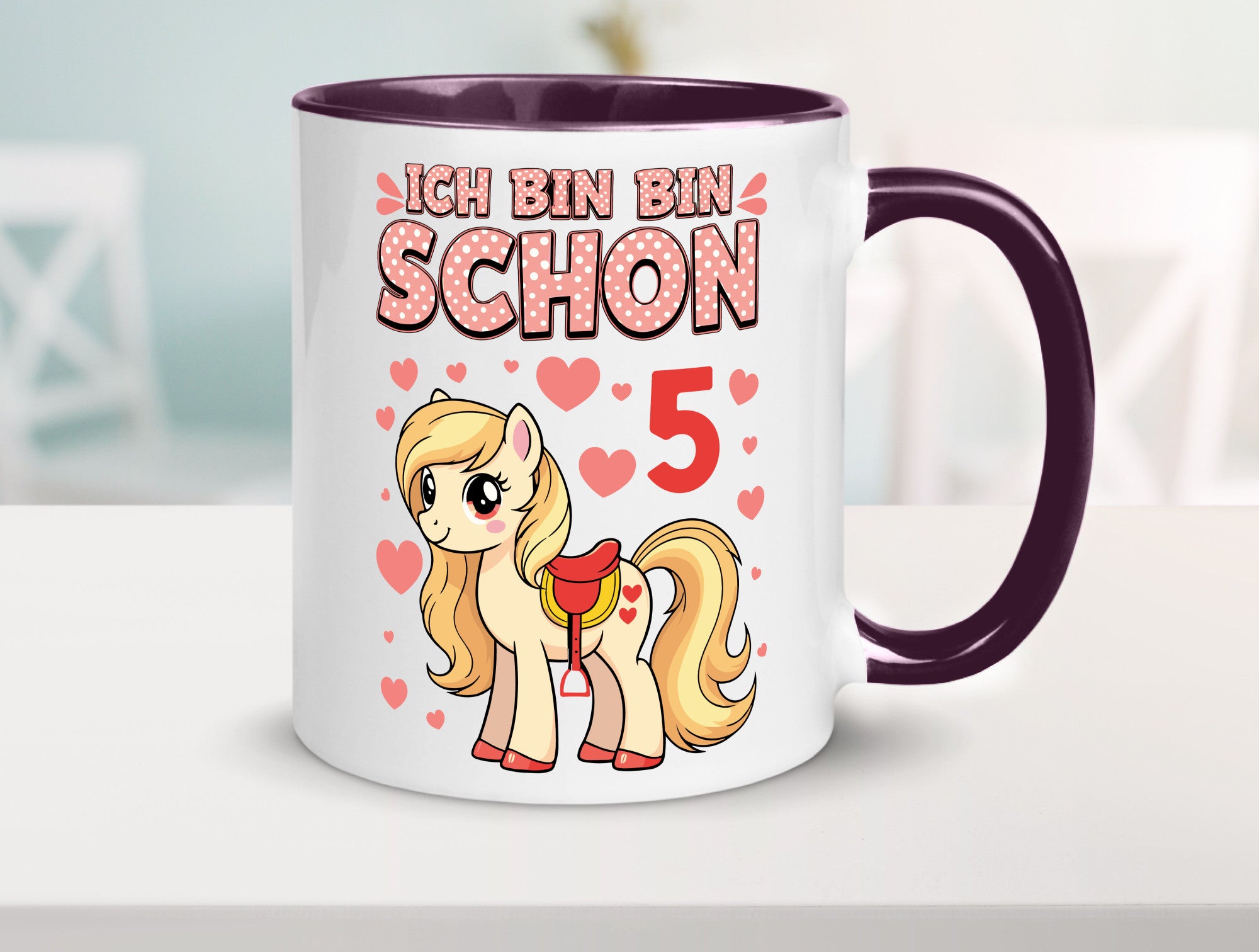 5. Geburtstag | 5 Jahre Mädchen Reiten Pony Humor Geschenkidee Tasse