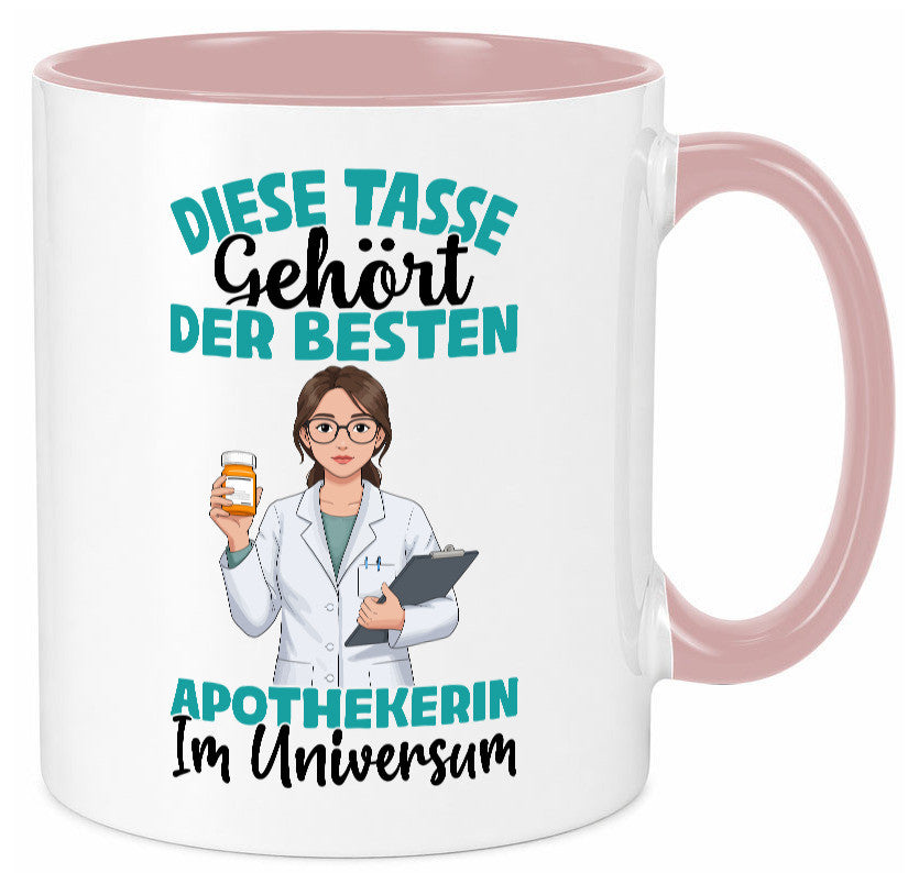 Im Universum: Apothekerin | Apotheke Pharmazie lustiger Spruch Geschenk Humor Tasse