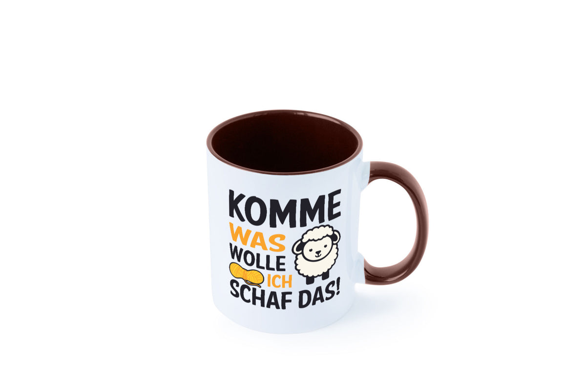 Komme was wolle, ich schaf das | Wolle Humor Geschenkidee Tasse