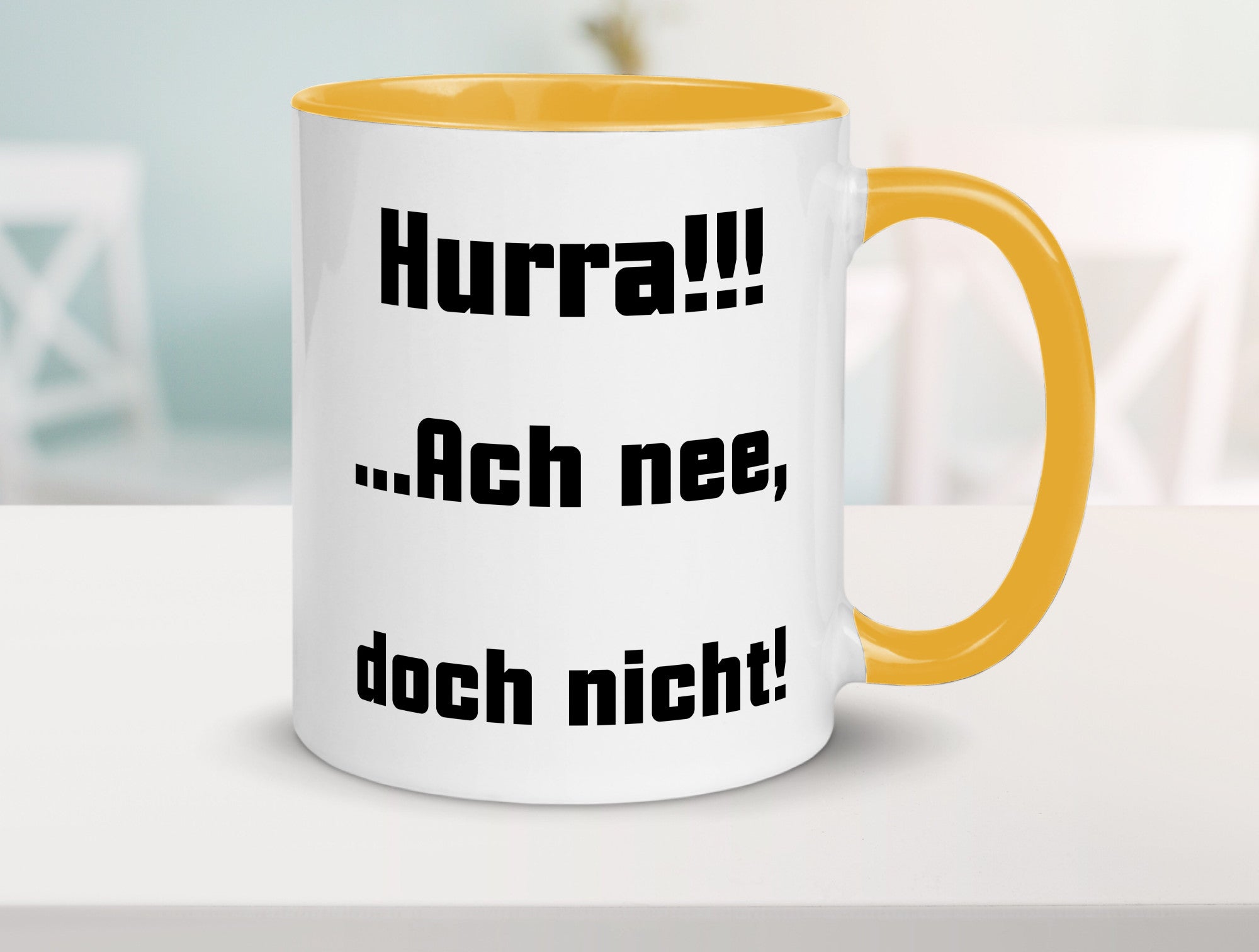 Hurta ach nee, doch nicht Geschenk Humor Geschenkidee lustiger Spruch Tasse