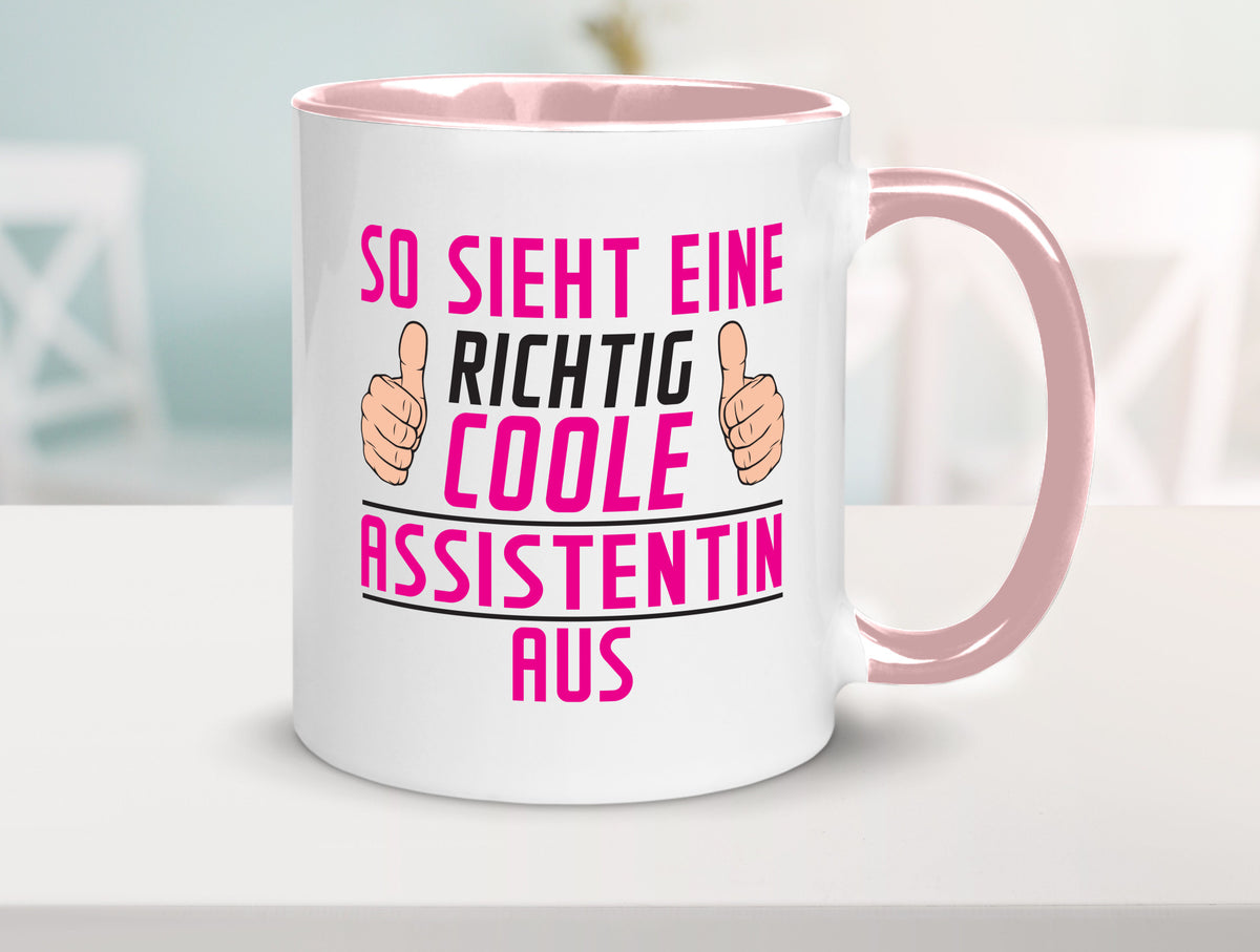 Richtig Coole Assistentin | Assistenz Hilfskraft lustig Humor Geschenkidee Tasse