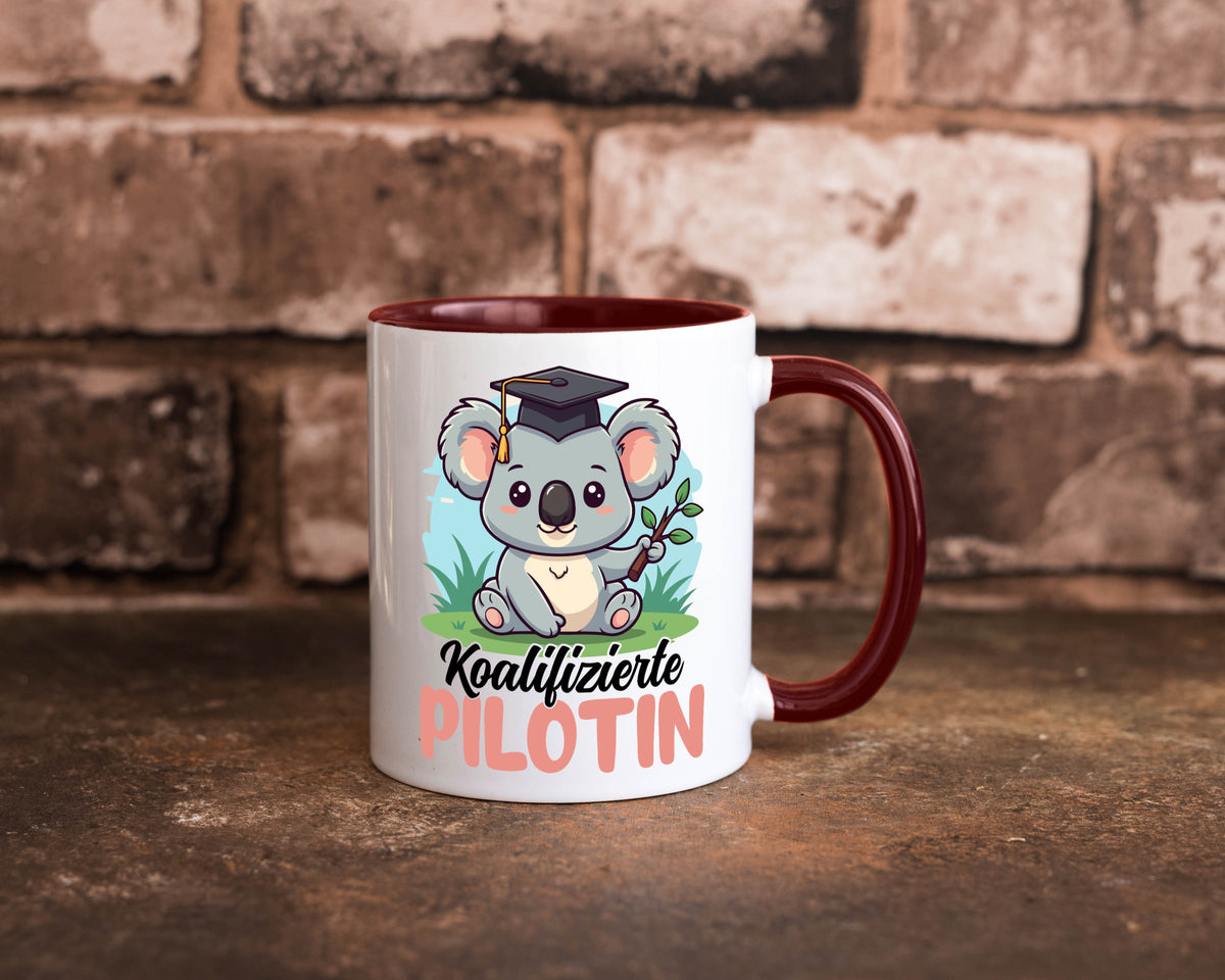 Koalifizierte Pilotin | Definition Piloten lustig Humor Geschenkidee Geschenk Tasse