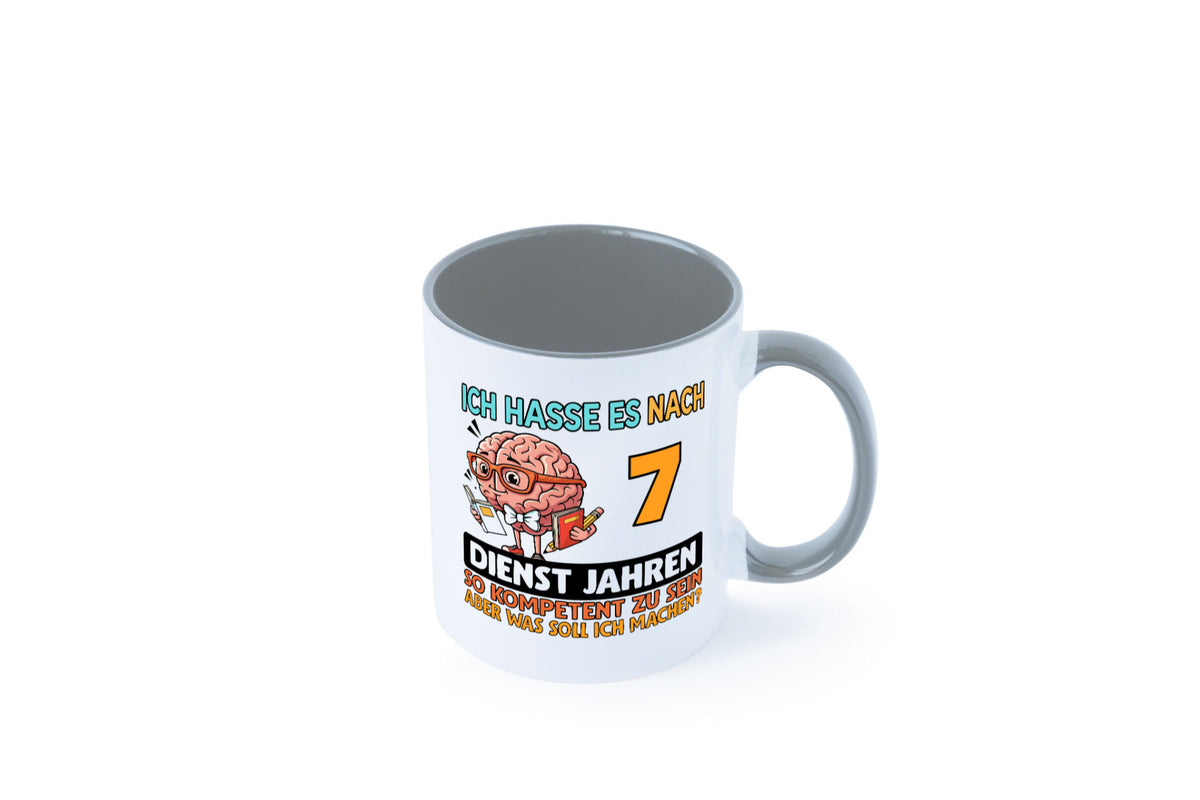 7 Dienstjahre | Arbeit Kompetent lustig Kollegen Büro Geschenk Tasse