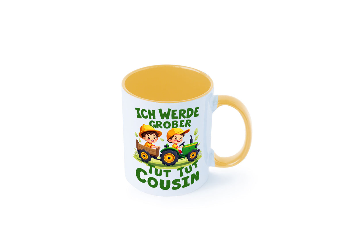 Ich werde Großer Cousin | Familie Bauer lustiger Spruch Geschenk Geschenkidee Tasse