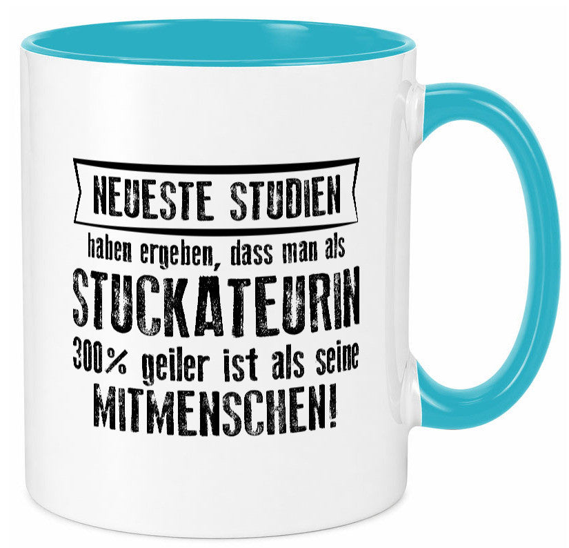 Neuste Studien: Stuckateurin | Innenausbau Geschenkidee Humor Tasse