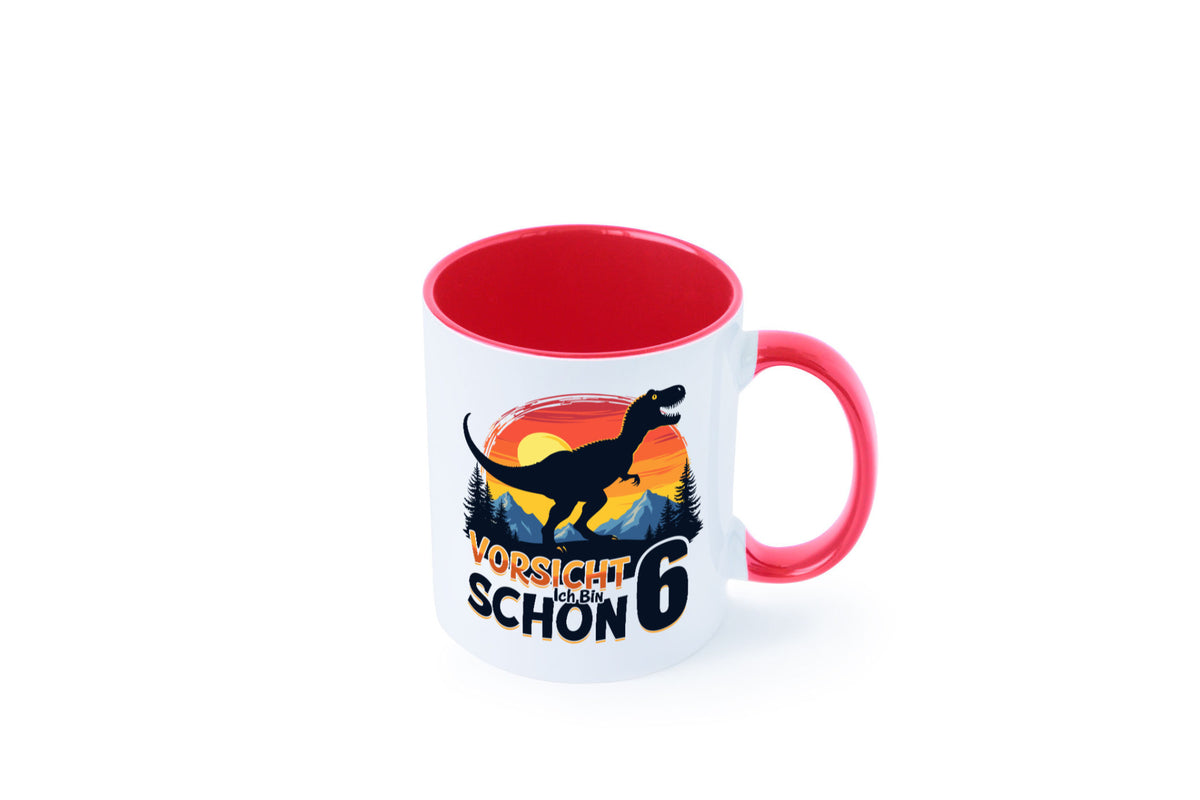 6. Geburtstag | 6 Jahre Dinosaurier Geschenkidee Humor Tasse