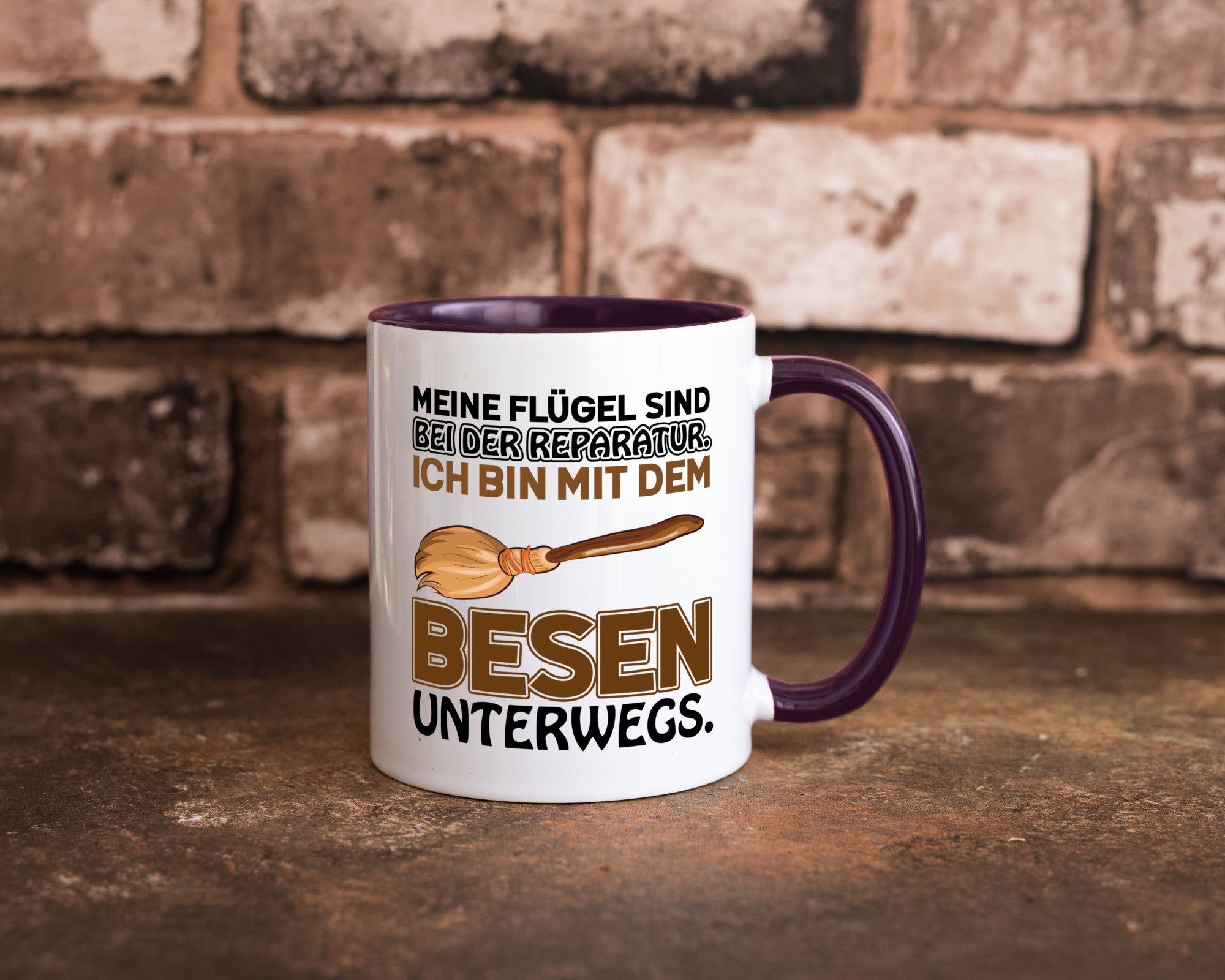 Flügel Reperatur lustig Humor Geschenkidee Geschenk Tasse