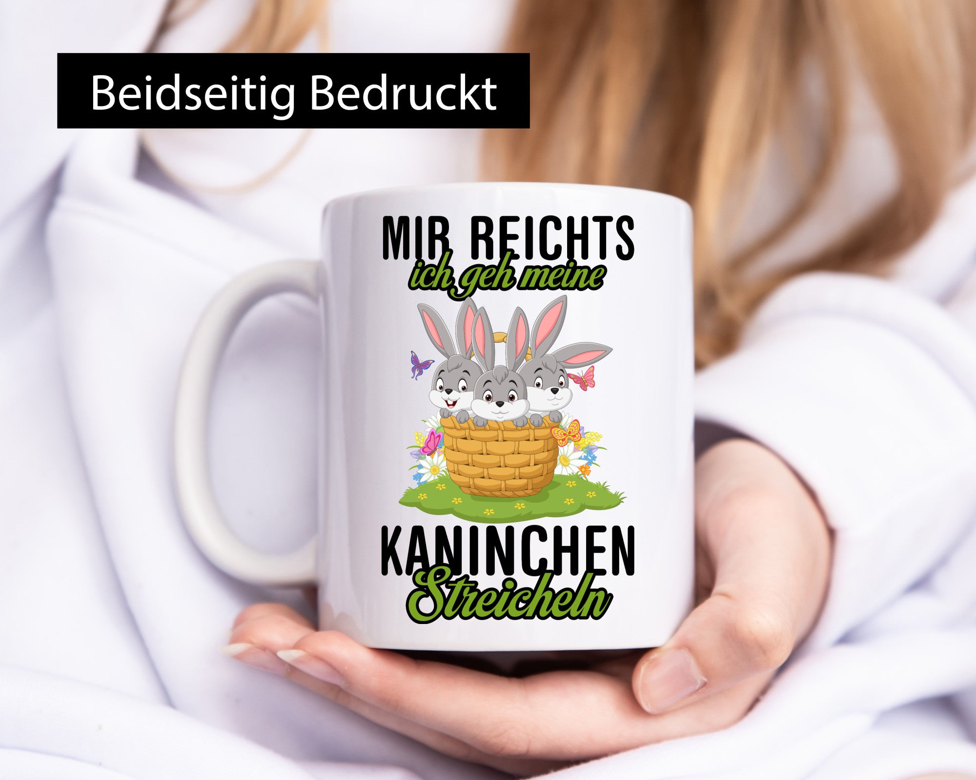 Ich geh meine Kaninchen streicheln | Hasen Geschenkidee Humor Tasse