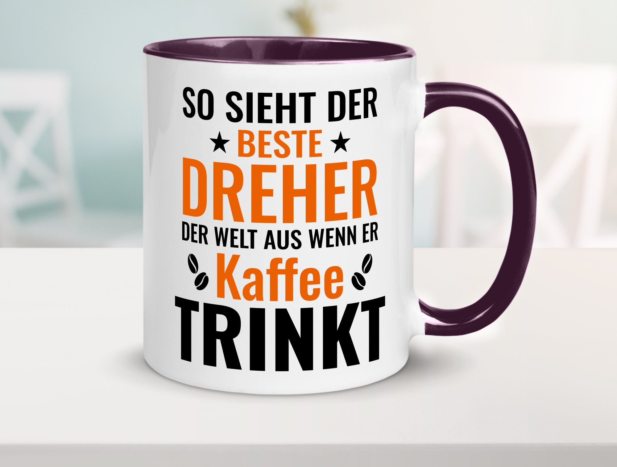 Kaffee trinkt: Dreher | Fräser Geschenkidee Humor Tasse