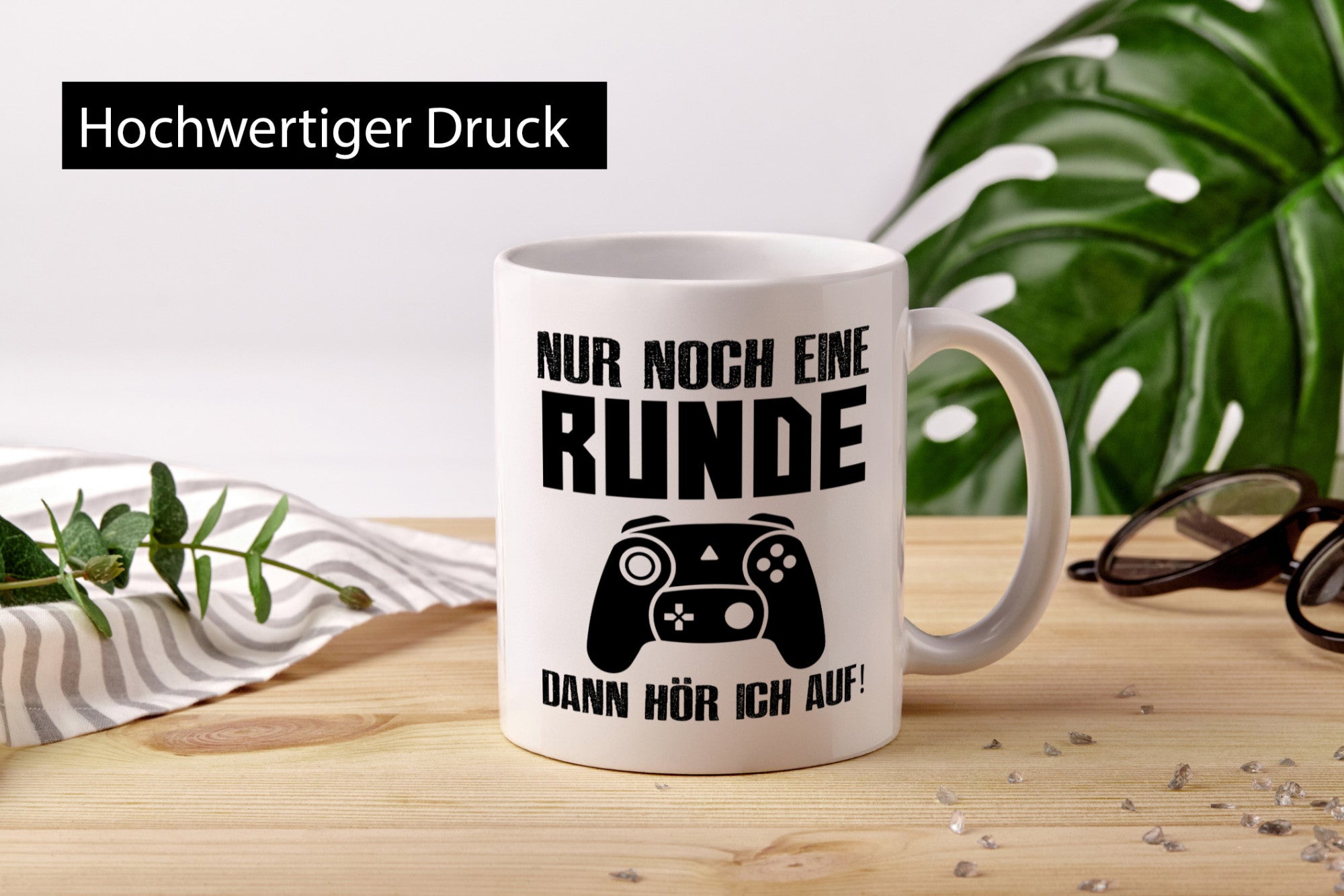 Nur noch eine Runde | Gamer Tasse Zocken Controller Humor Geschenkidee