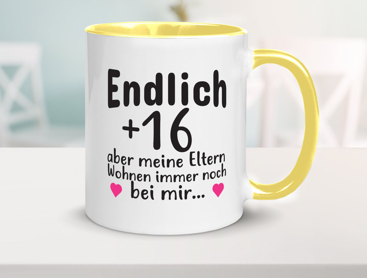 Endlich 16 | Geburtstag Tasse Spruch Mädchen Geschenkidee Humor