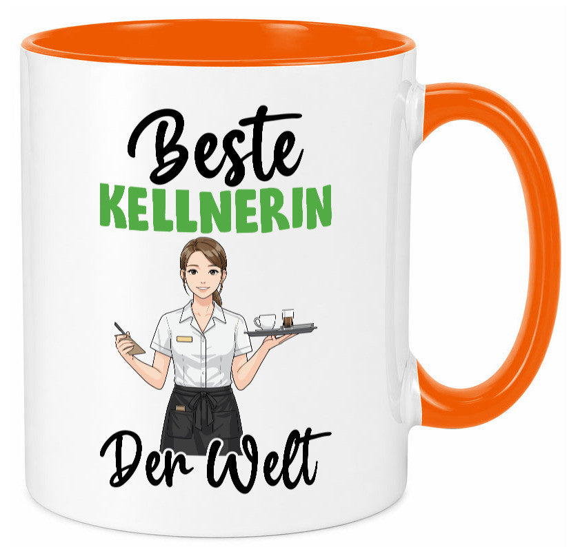 Beste Kellnerin | Beruf kellnern Bedienung v2 Humor Arbeit Kollegen Büro Tasse