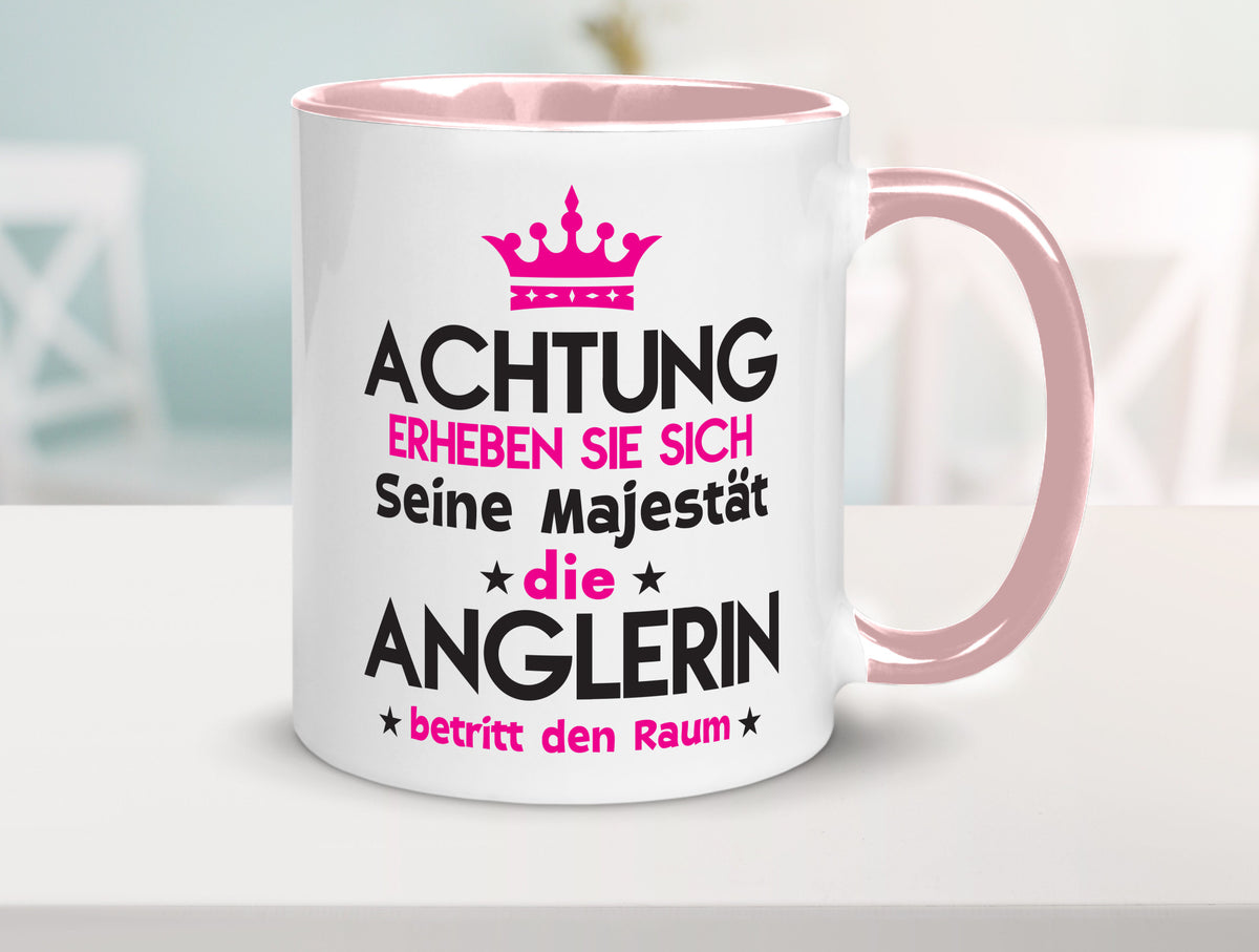 Seine Majestät Anglerin | Angeln Fischerin lustiger Spruch Geschenk Humor Tasse