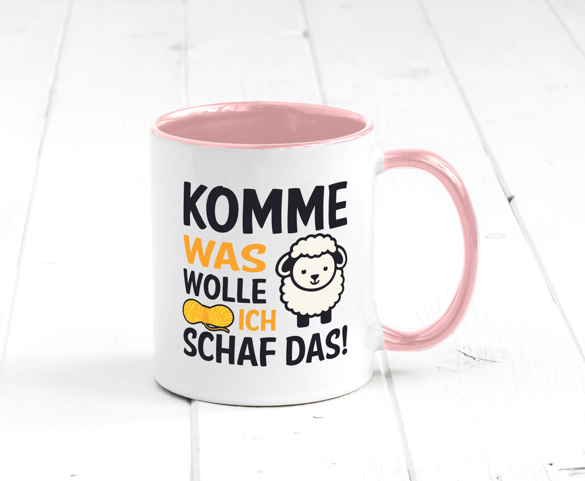 Komme was wolle, ich schaf das | Wolle Humor Geschenkidee Tasse