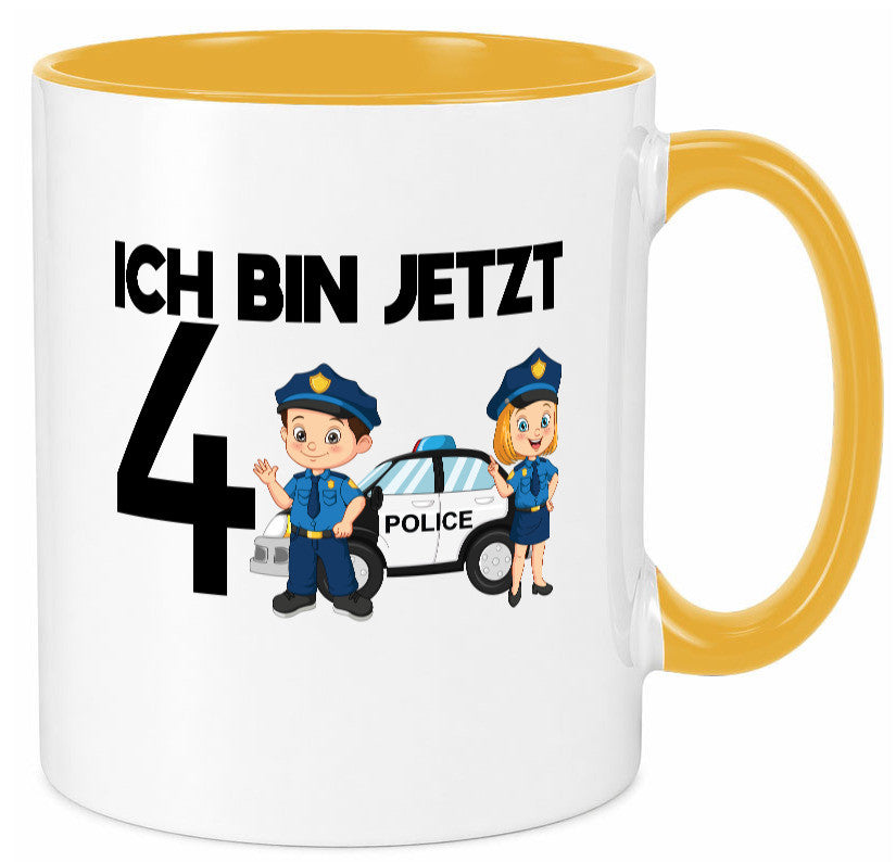 Ich bin jetzt 4 | Polizei 4. Geburtstag Jähriger Geschenk Geschenkidee lustiger