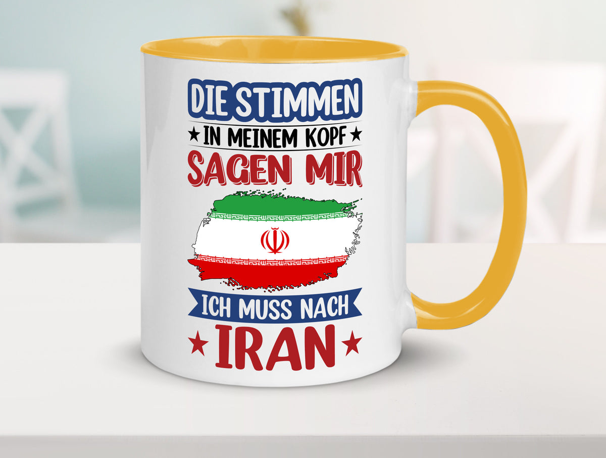 Iran | Urlaub Stimmen in meinem Kopf Traumland Humor Geschenkidee Tasse