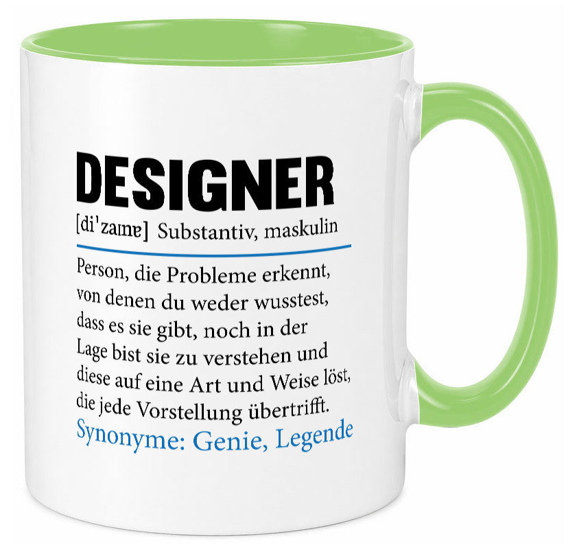 Designer Beruf | Gestalter Medien Schmuck Mode Geschenk Arbeit Kollegen Büro Tasse