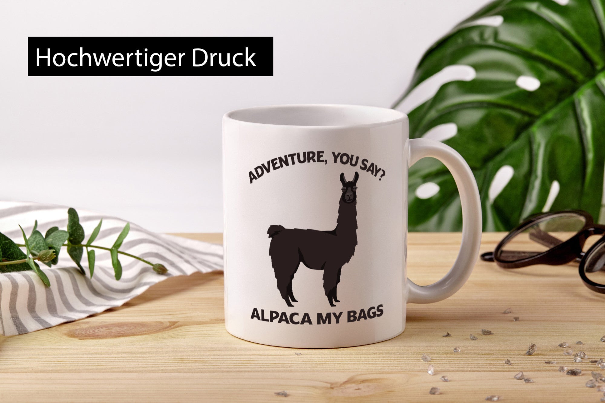 Adventure, Alpaca | Humor Geschenkidee Tasse