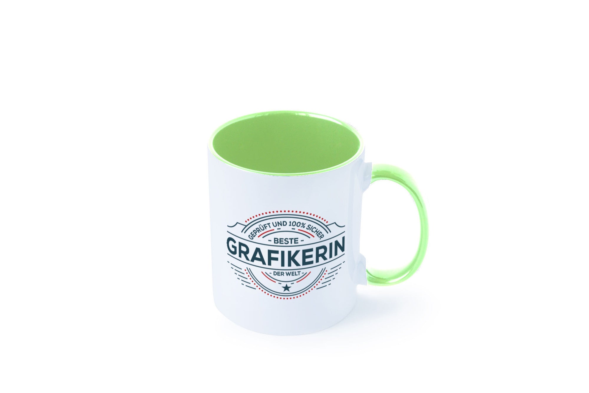 Geprüft und sicher: Grafikerin | Grafik Design Humor Geschenkidee Tasse