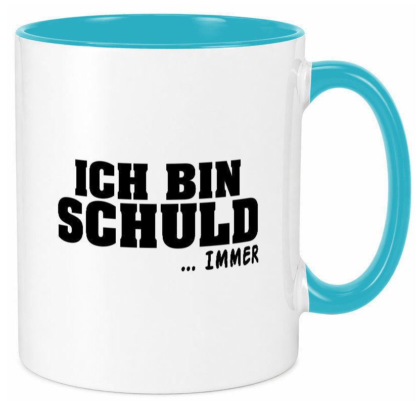 Ich bin Schuld | Schwarze Schaff lustig Humor Geschenkidee Geschenk Tasse