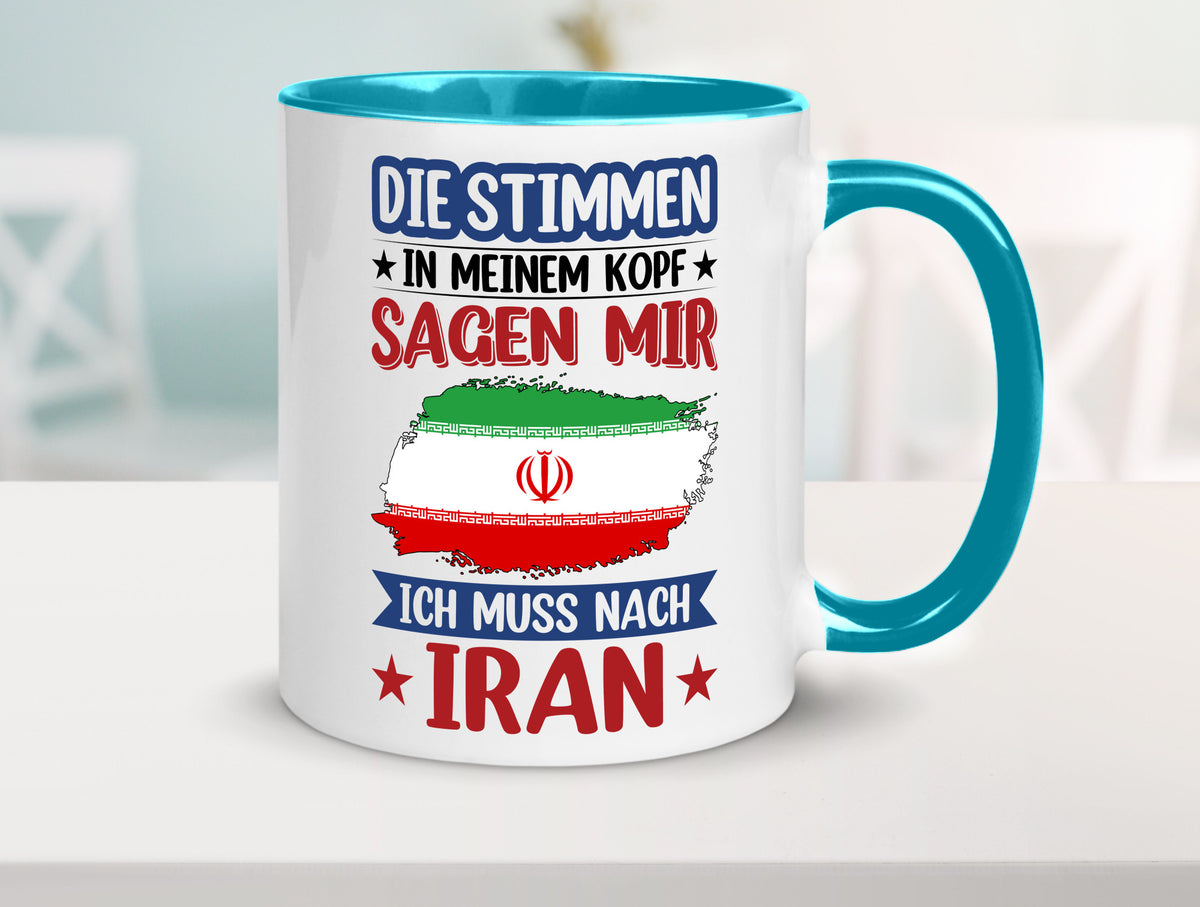 Iran | Urlaub Stimmen in meinem Kopf Traumland Humor Geschenkidee Tasse