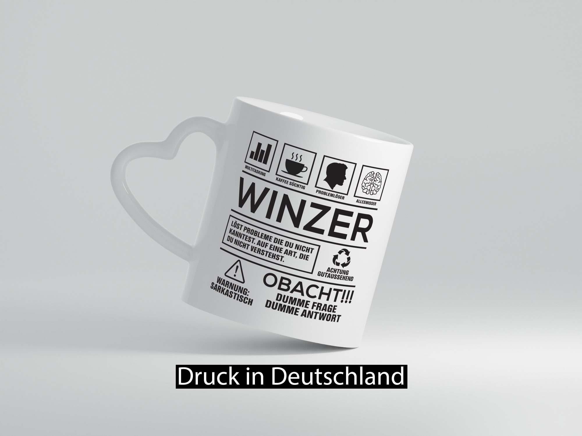 Achtung Probleme Winzer | Weinbauer Wein Geschenkidee Humor Tasse