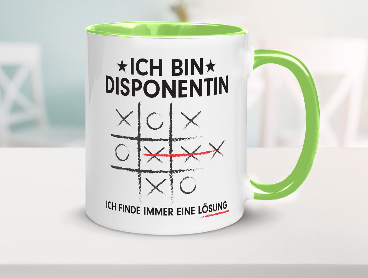 Lösung finden: Disponentin | Zuteilerin v2 lustiger Spruch Geschenk Humor Tasse