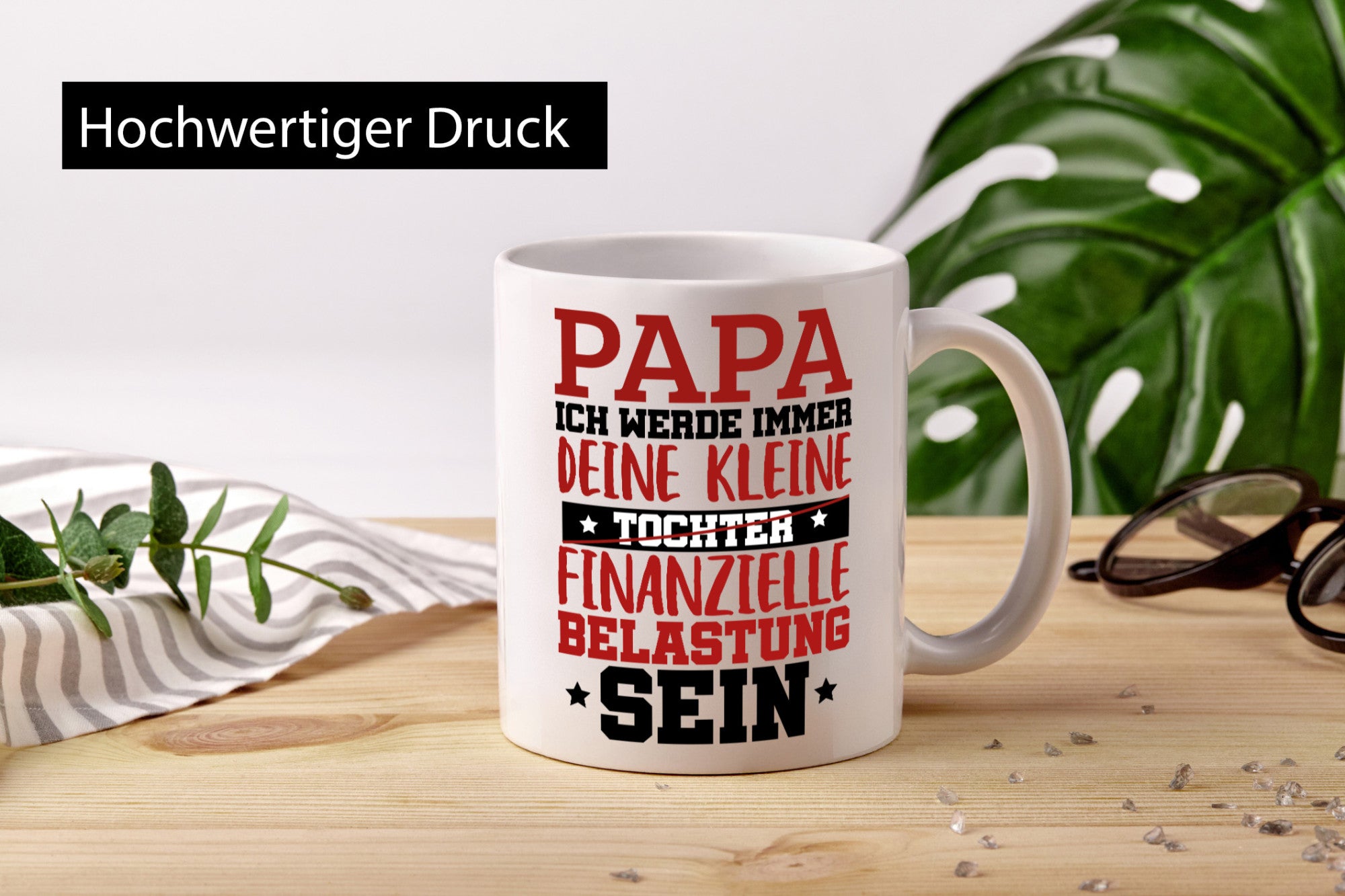 Finanzielle Belastung v2 Geschenk Humor Geschenkidee lustiger Spruch Tasse