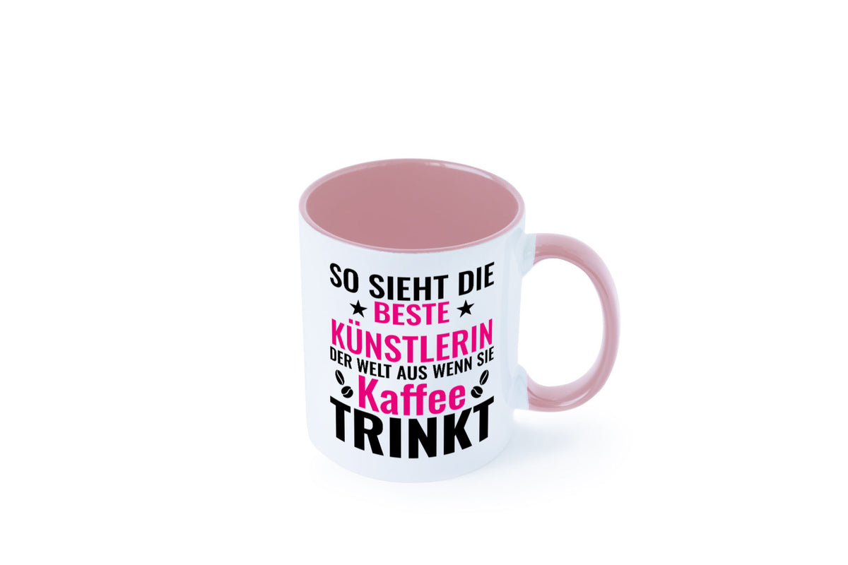 Kaffee trinkt: Künstlerin | Kunst Geschenk Humor Geschenkidee lustiger Spruch Tasse