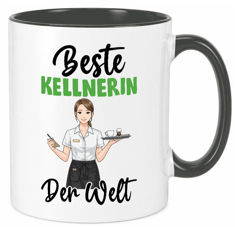Beste Kellnerin | Beruf kellnern Bedienung v2 Humor Arbeit Kollegen Büro Tasse