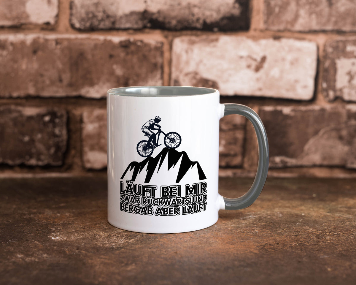 Läuft bei mir | Pechvogel Tasse Radfahrer Statement Humor Geschenkidee