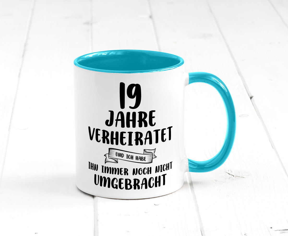 19 Jahre Verheiratet, immer noch am Leben! lustig Humor Geschenkidee Geschenk Tasse