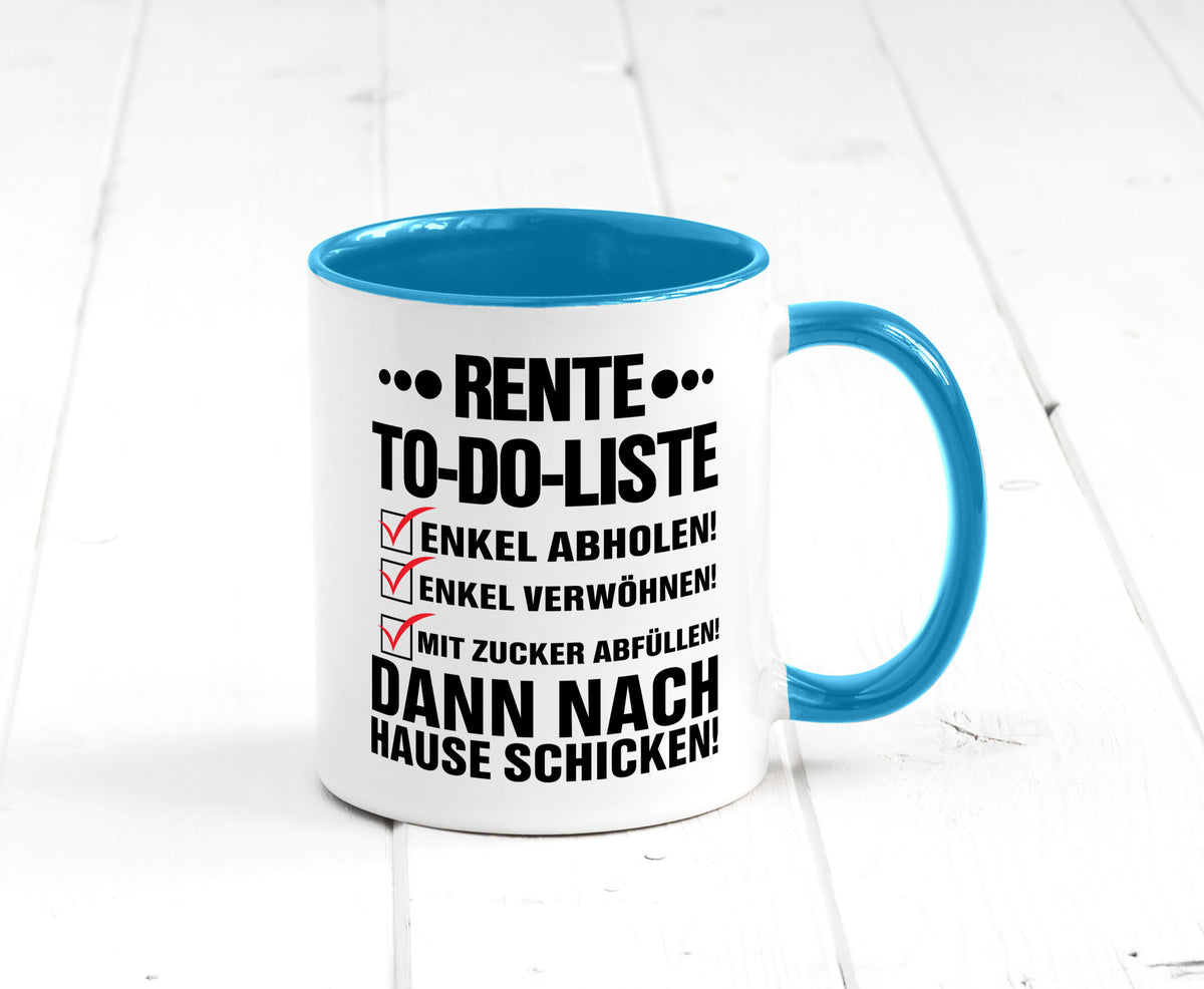 Rente To-Do-Liste | Rentner Tasse Enkel verwöhnen Geschenk Ruhestand Jubiläum