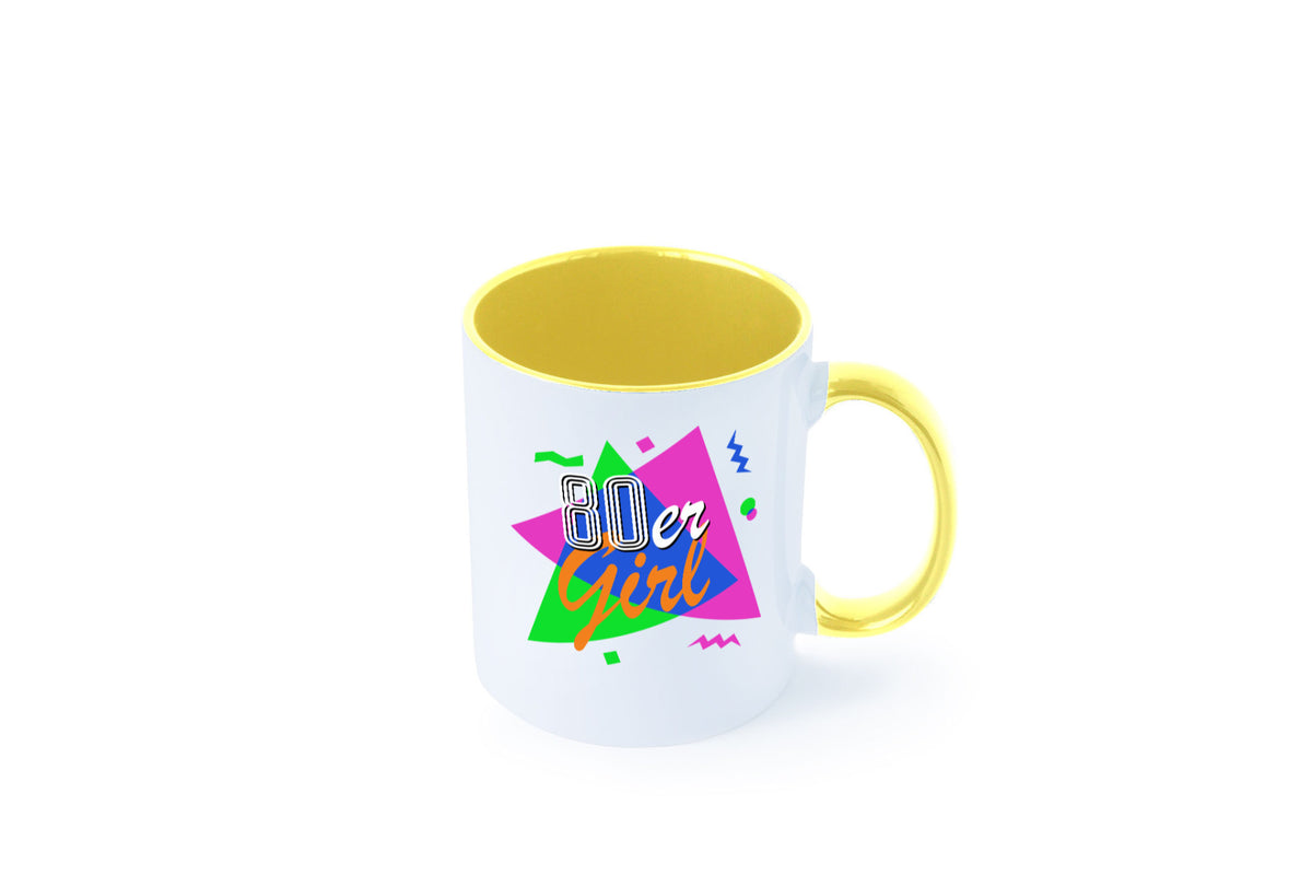 80er Girl - Jahre bunt + verrückt retro Humor Geschenkidee Tasse