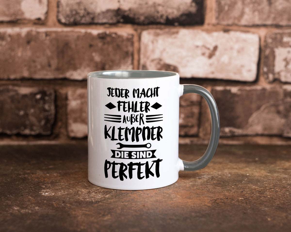 Jeder macht fehler nur Klempner sind Perfekt Humor Geschenkidee Tasse