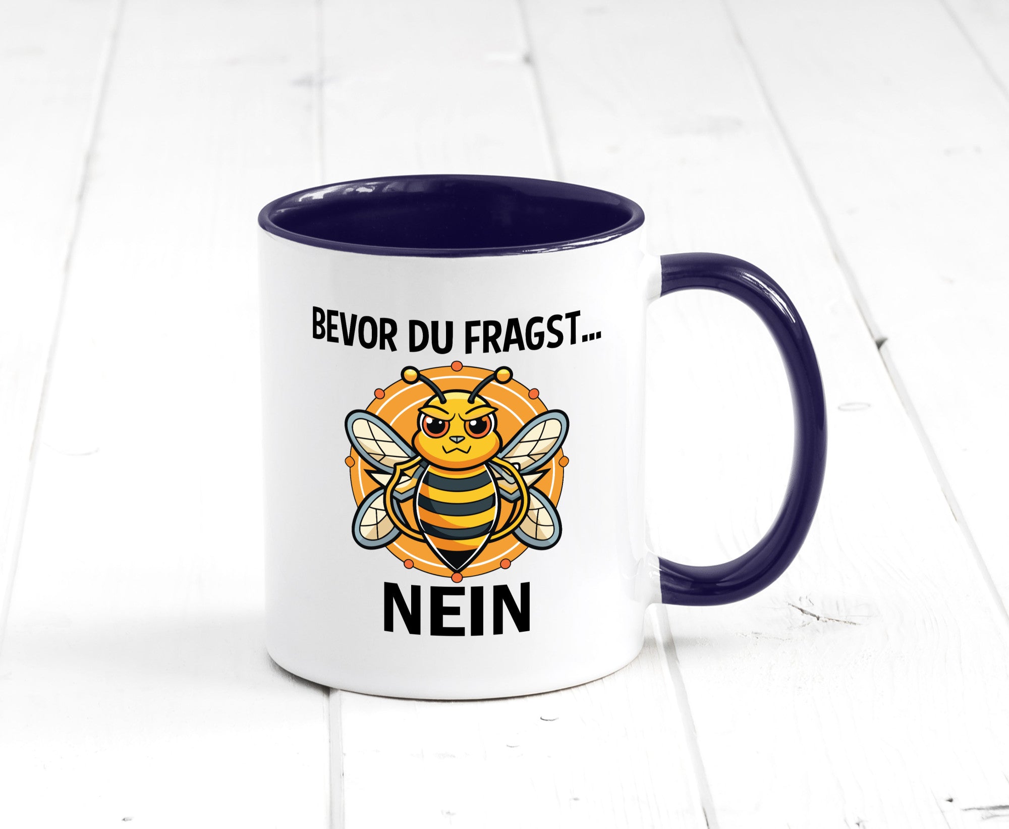 Bevor du fragst... Nein | Hummeln v2 lustig Humor Geschenkidee Geschenk Tasse
