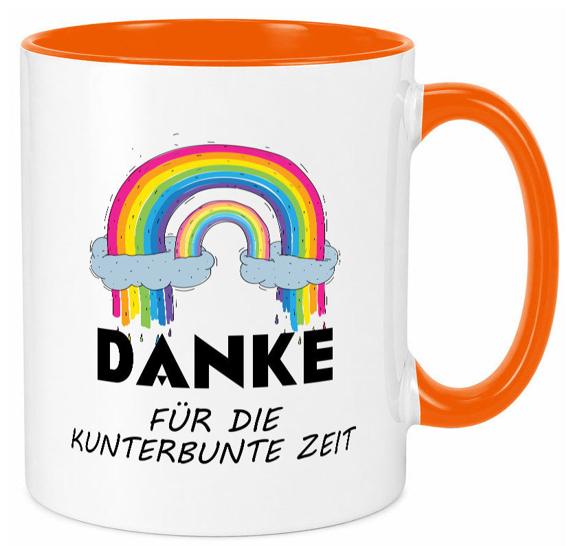 Danke für die Kunderbunte Zeit | Regenbogen lustiger Spruch Geschenk Humor