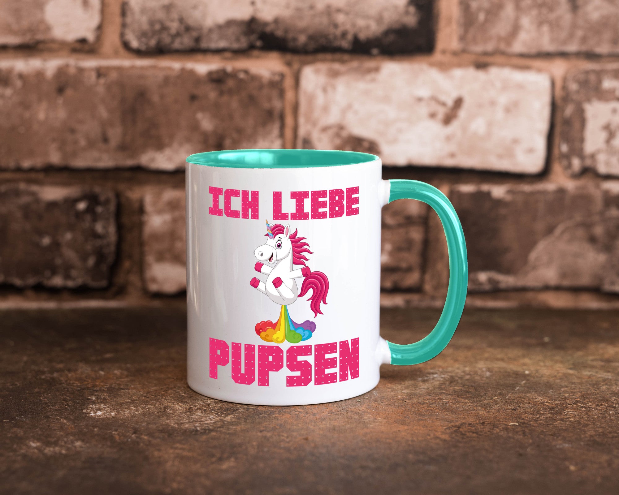 Ich liebe pupsen | Einhorn Pups lustiger Spruch Humor Geschenkidee Tasse