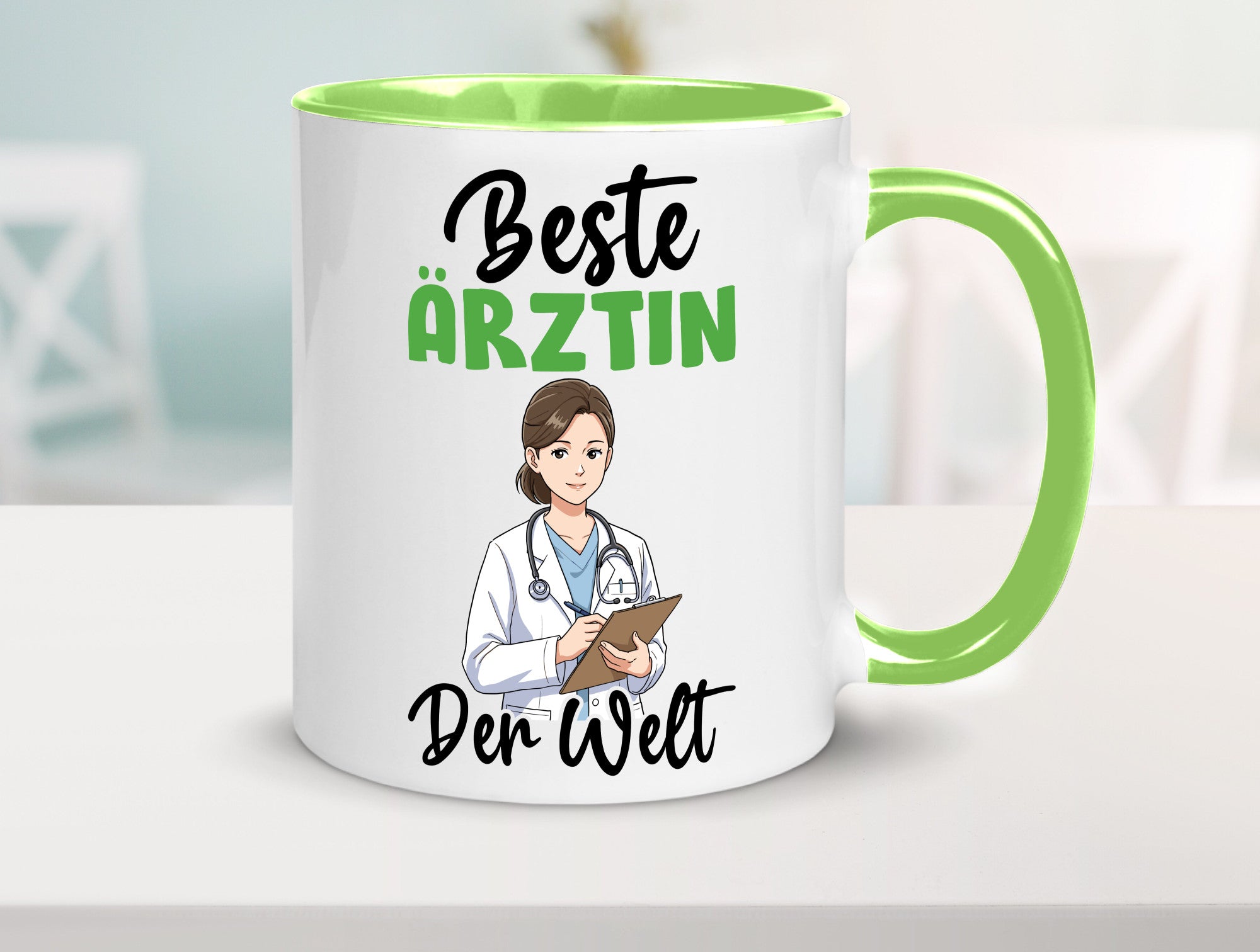 Beste Ärztin | Medizin Doktorin Fachärztin v2 Humor Geschenkidee Tasse
