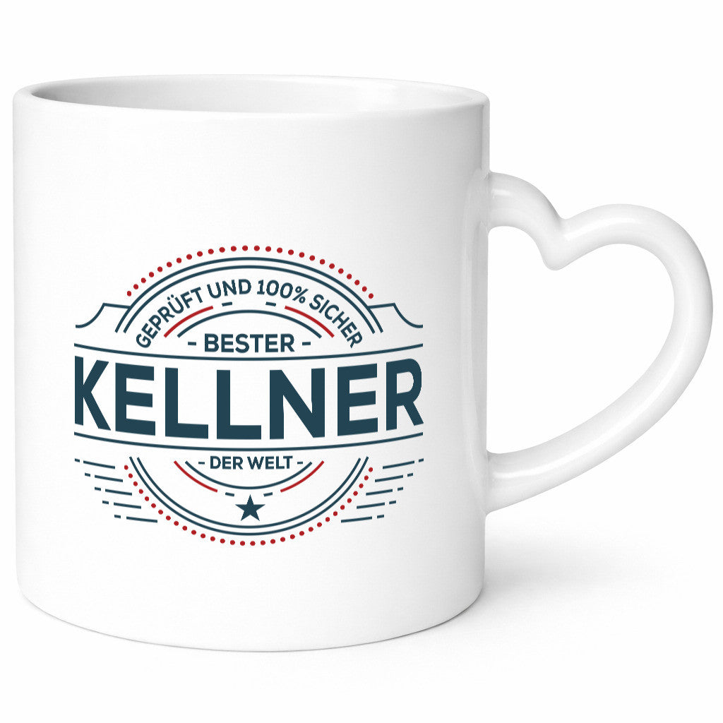 Geprüft und sicher: Kellner | kellnern Bedienung Geschenk Humor Geschenkidee