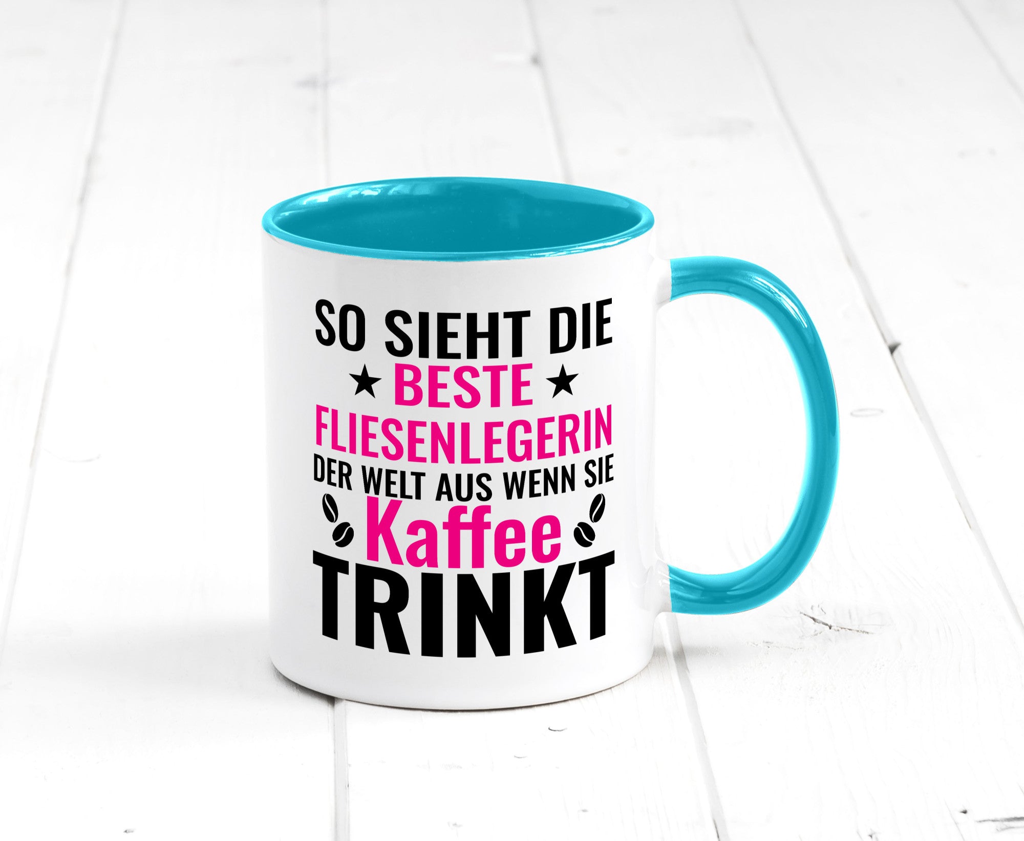 Kaffee trinkt: Fliesenlegerin | Fliesenlegen Bau Humor Geschenkidee Tasse