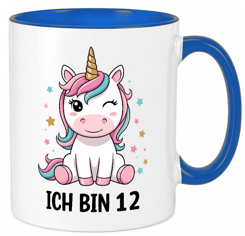 12. Geburtstag | 12 Jahre Einhorn Mädchen lustig Geschenkidee Geschenk Tasse