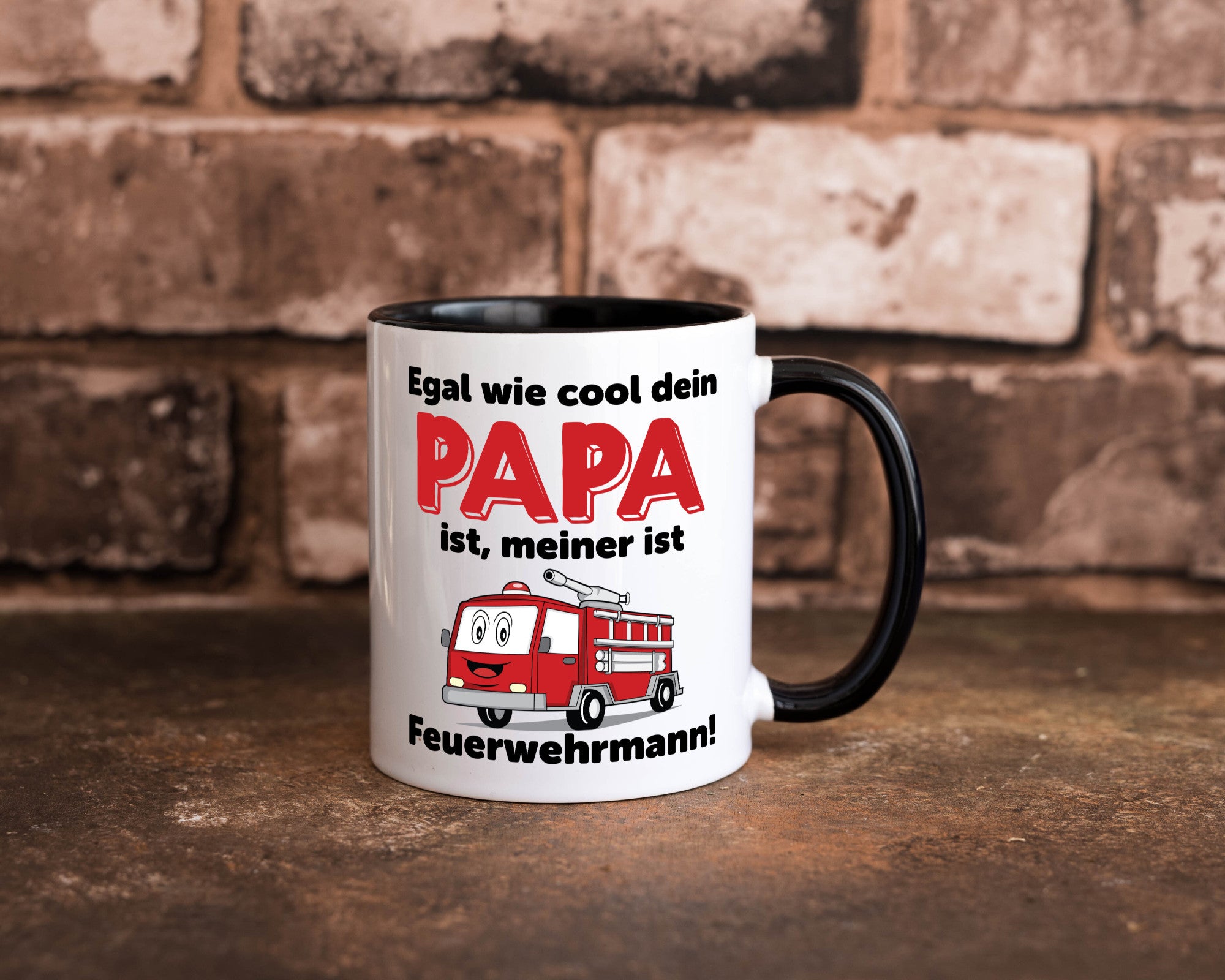 Cooler Papa | Feuerwehrmann Bester der Welt Humor Geschenkidee Tasse