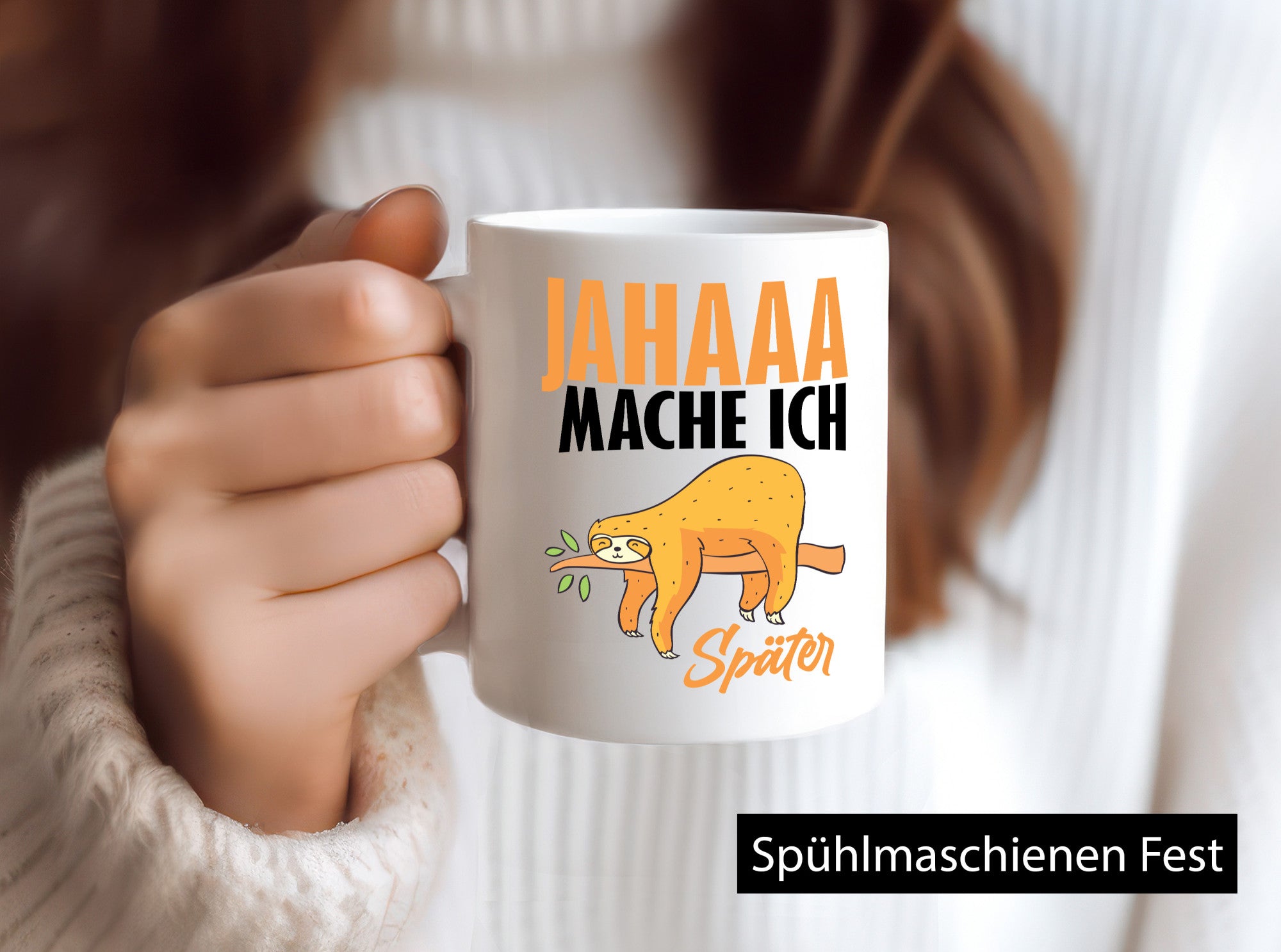 Mach ich später Geschenkidee Humor Tasse